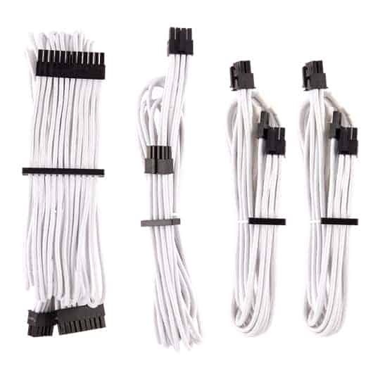 (image for) Corsair Type 4 Gen 4 PSU White Sleeved Cable Starter Kit